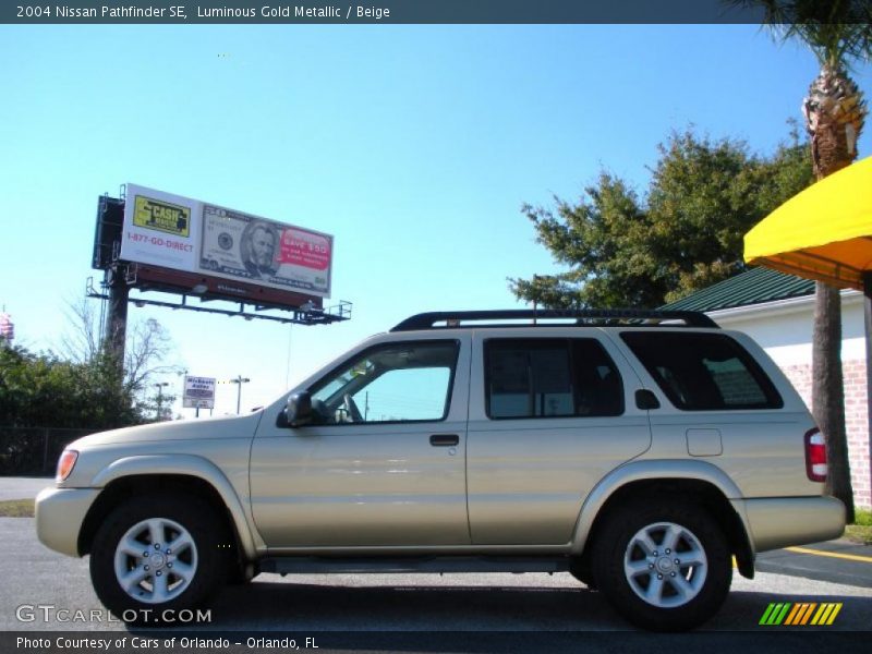 Luminous Gold Metallic / Beige 2004 Nissan Pathfinder SE