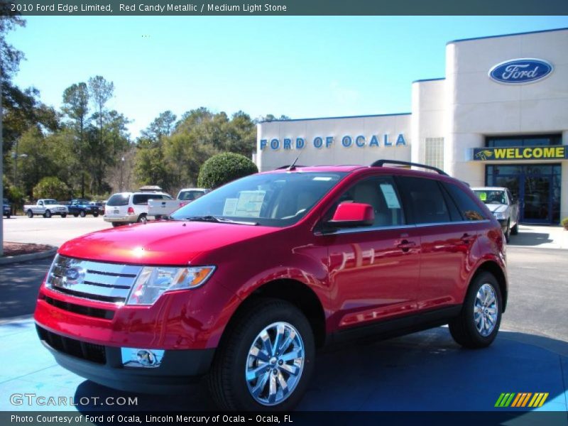 Red Candy Metallic / Medium Light Stone 2010 Ford Edge Limited