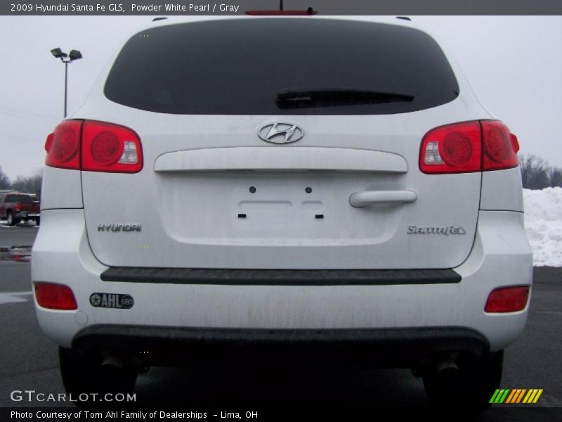 Powder White Pearl / Gray 2009 Hyundai Santa Fe GLS