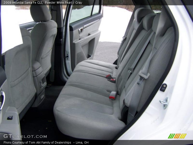 Powder White Pearl / Gray 2009 Hyundai Santa Fe GLS