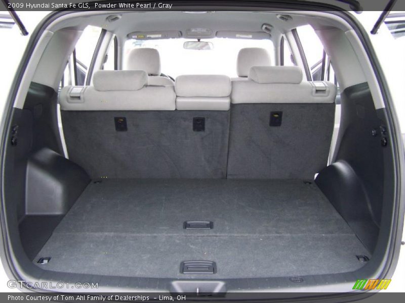Powder White Pearl / Gray 2009 Hyundai Santa Fe GLS