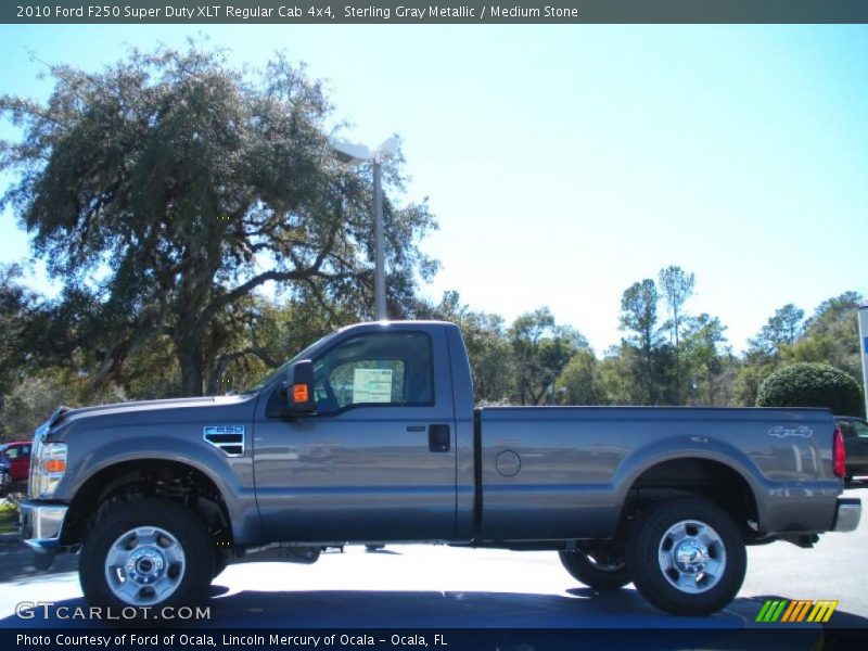 Sterling Gray Metallic / Medium Stone 2010 Ford F250 Super Duty XLT Regular Cab 4x4