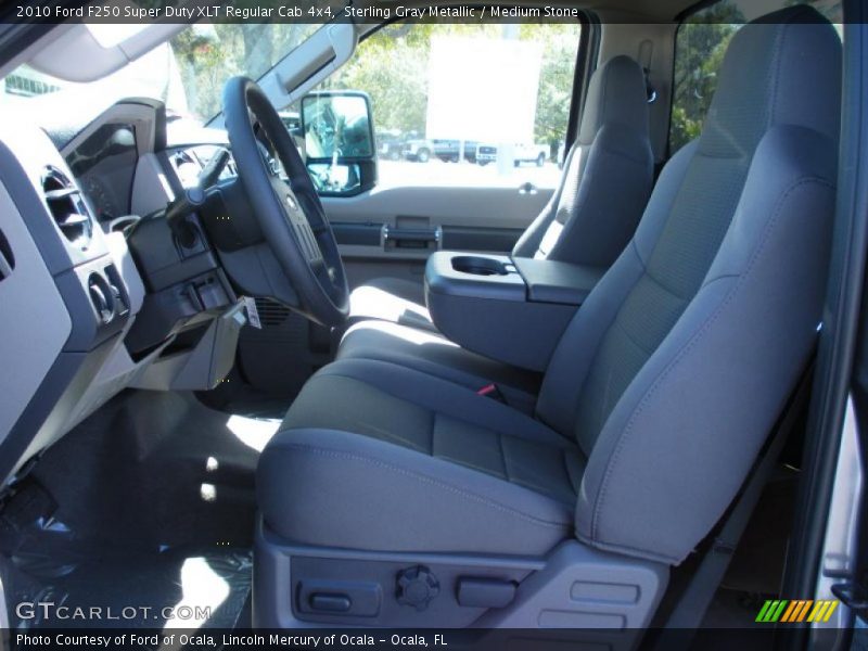 Sterling Gray Metallic / Medium Stone 2010 Ford F250 Super Duty XLT Regular Cab 4x4