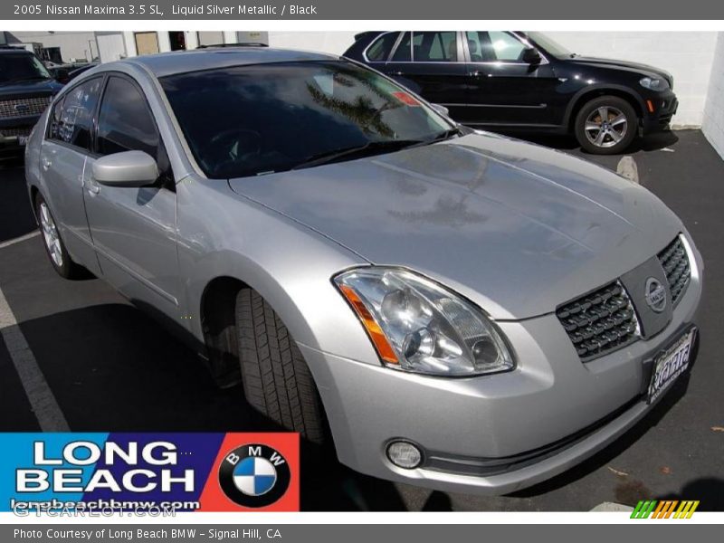 Liquid Silver Metallic / Black 2005 Nissan Maxima 3.5 SL