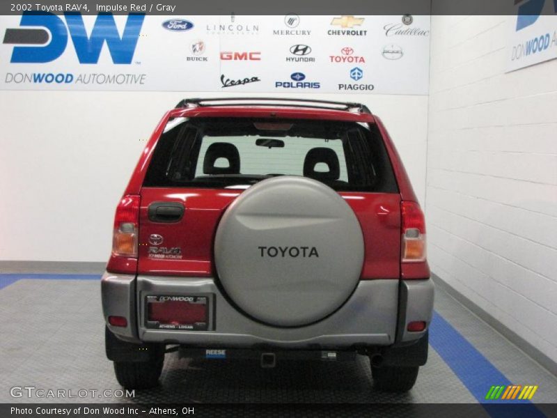 Impulse Red / Gray 2002 Toyota RAV4
