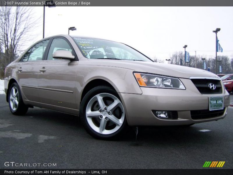 Golden Beige / Beige 2007 Hyundai Sonata SE V6