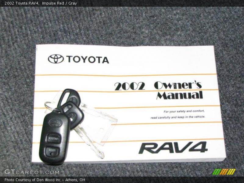 Impulse Red / Gray 2002 Toyota RAV4