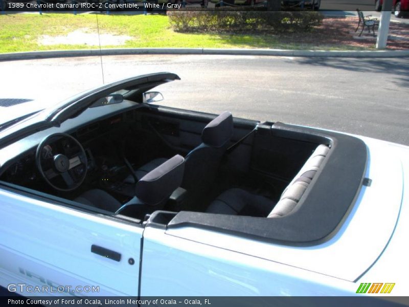 White / Gray 1989 Chevrolet Camaro IROC-Z Convertible