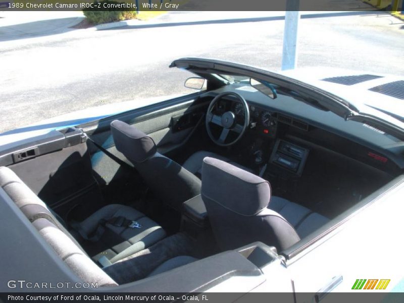 White / Gray 1989 Chevrolet Camaro IROC-Z Convertible