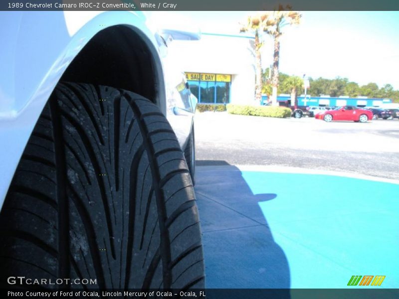 White / Gray 1989 Chevrolet Camaro IROC-Z Convertible