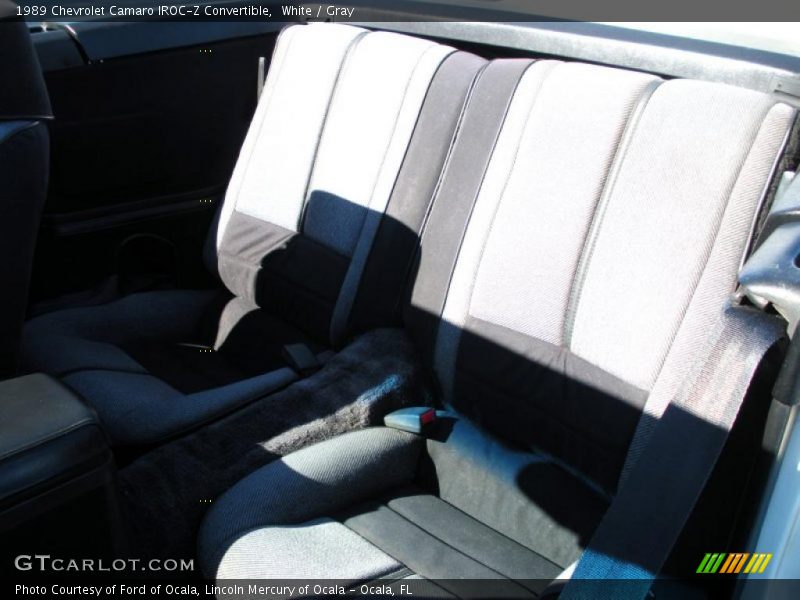 White / Gray 1989 Chevrolet Camaro IROC-Z Convertible
