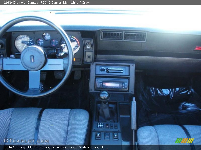 White / Gray 1989 Chevrolet Camaro IROC-Z Convertible