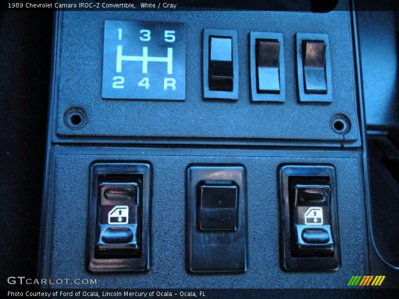 White / Gray 1989 Chevrolet Camaro IROC-Z Convertible
