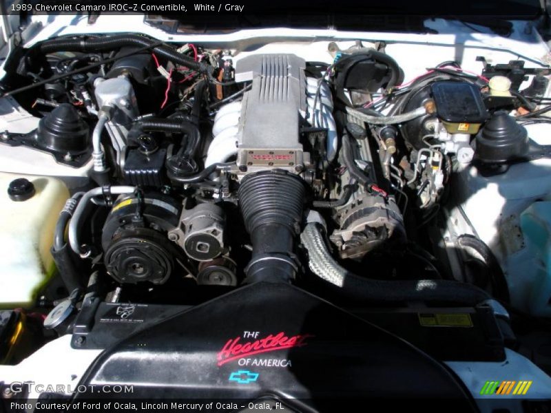 White / Gray 1989 Chevrolet Camaro IROC-Z Convertible