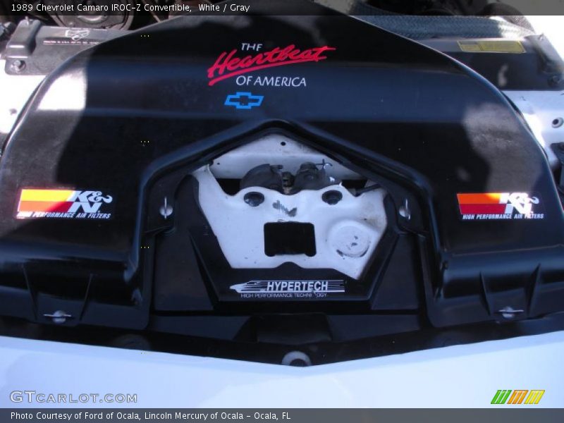 White / Gray 1989 Chevrolet Camaro IROC-Z Convertible