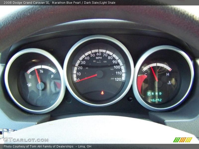 Marathon Blue Pearl / Dark Slate/Light Shale 2008 Dodge Grand Caravan SE