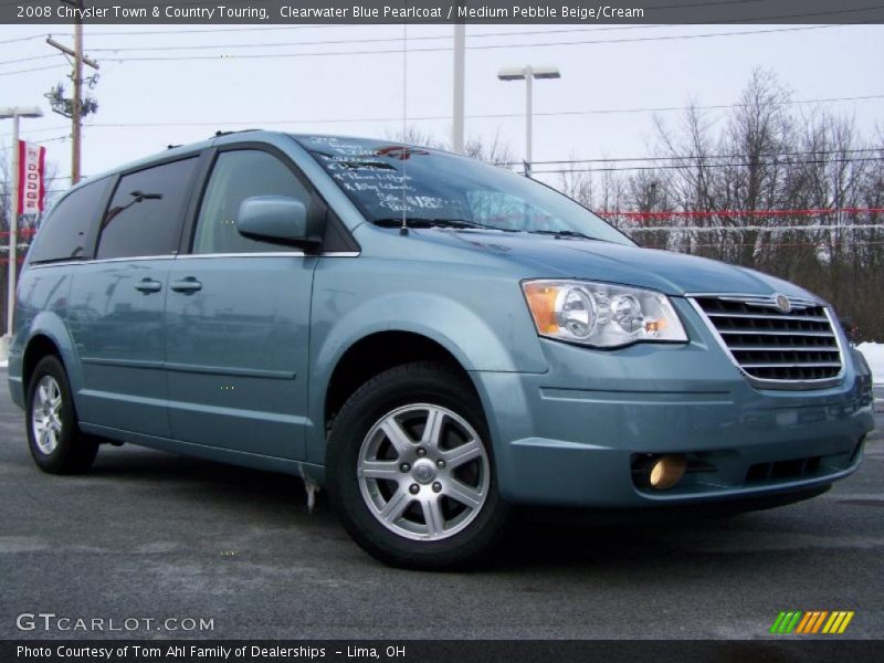 Clearwater Blue Pearlcoat / Medium Pebble Beige/Cream 2008 Chrysler Town & Country Touring