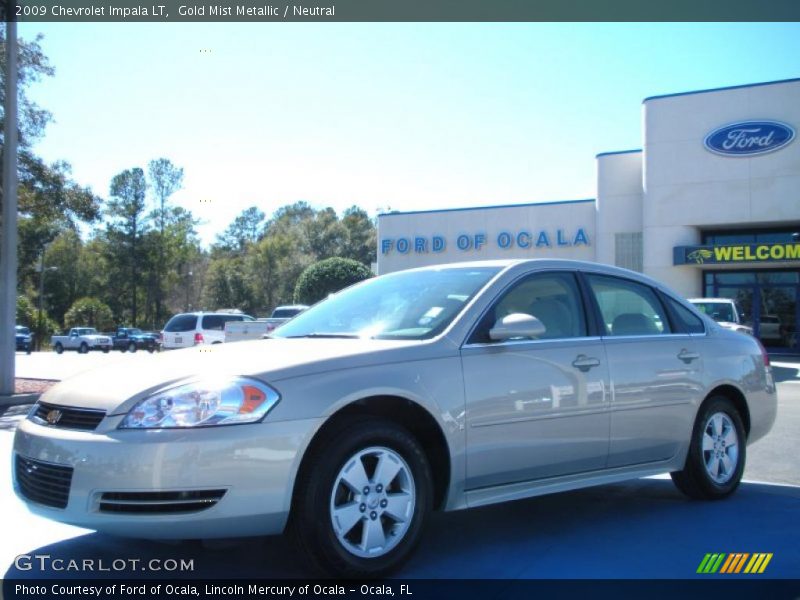 Gold Mist Metallic / Neutral 2009 Chevrolet Impala LT