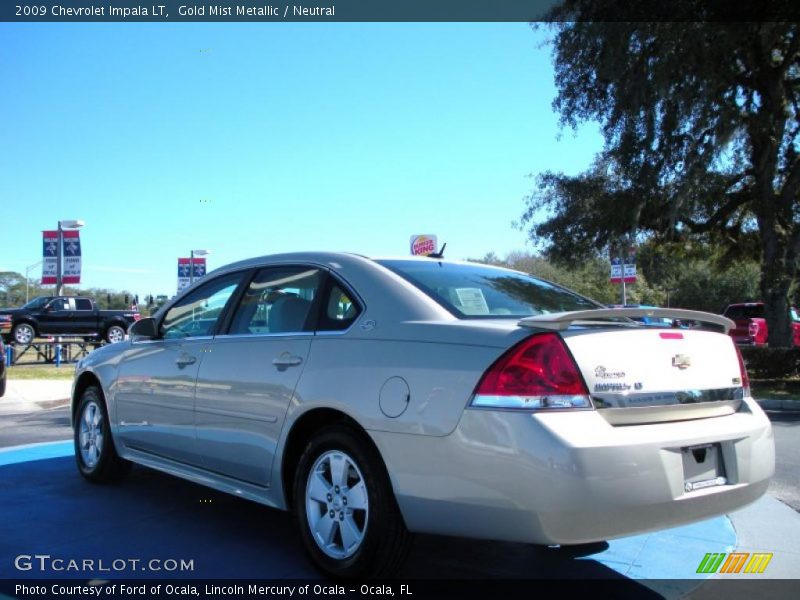 Gold Mist Metallic / Neutral 2009 Chevrolet Impala LT