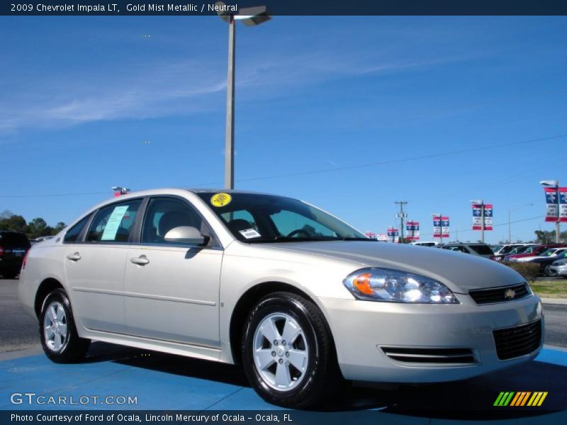 Gold Mist Metallic / Neutral 2009 Chevrolet Impala LT