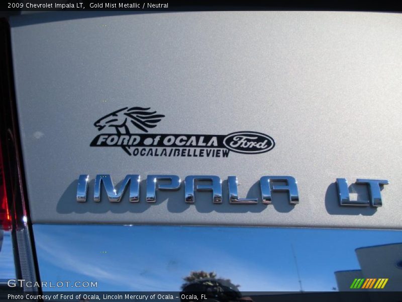 Gold Mist Metallic / Neutral 2009 Chevrolet Impala LT