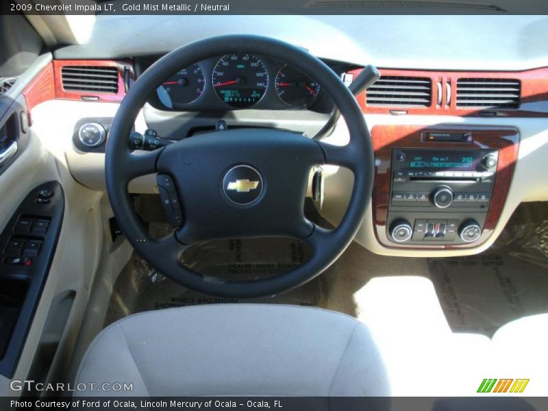 Gold Mist Metallic / Neutral 2009 Chevrolet Impala LT