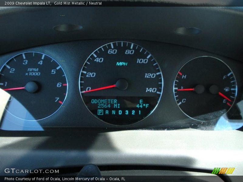 Gold Mist Metallic / Neutral 2009 Chevrolet Impala LT