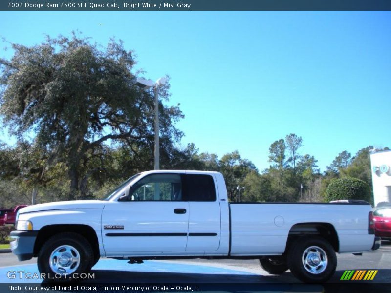 Bright White / Mist Gray 2002 Dodge Ram 2500 SLT Quad Cab