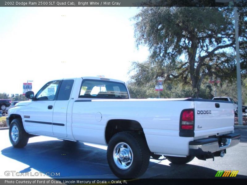 Bright White / Mist Gray 2002 Dodge Ram 2500 SLT Quad Cab