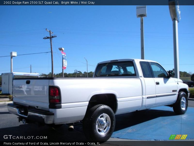 Bright White / Mist Gray 2002 Dodge Ram 2500 SLT Quad Cab