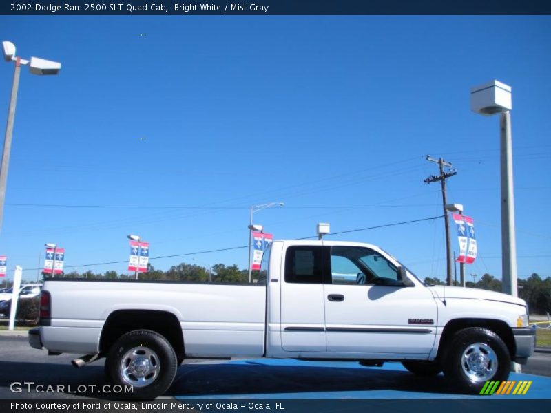 Bright White / Mist Gray 2002 Dodge Ram 2500 SLT Quad Cab