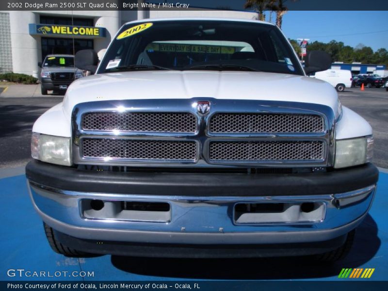 Bright White / Mist Gray 2002 Dodge Ram 2500 SLT Quad Cab