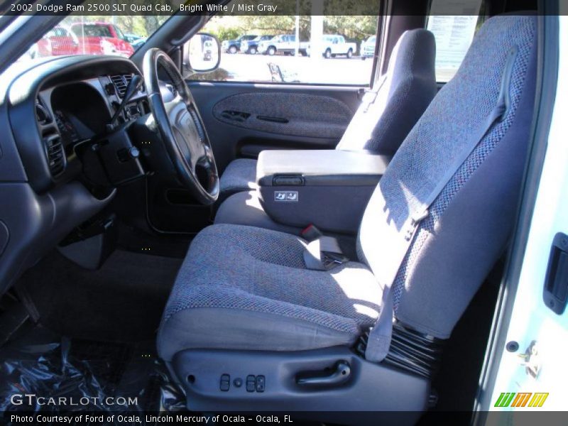 Bright White / Mist Gray 2002 Dodge Ram 2500 SLT Quad Cab