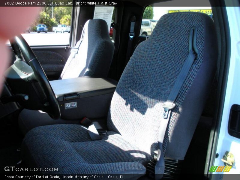 Bright White / Mist Gray 2002 Dodge Ram 2500 SLT Quad Cab