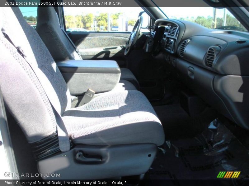 Bright White / Mist Gray 2002 Dodge Ram 2500 SLT Quad Cab