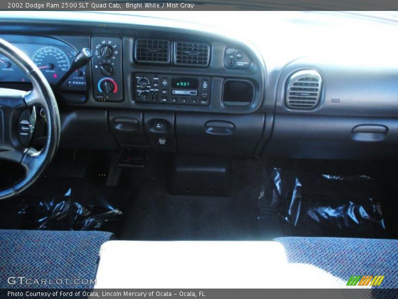 Bright White / Mist Gray 2002 Dodge Ram 2500 SLT Quad Cab