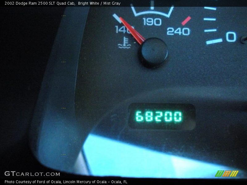 Bright White / Mist Gray 2002 Dodge Ram 2500 SLT Quad Cab