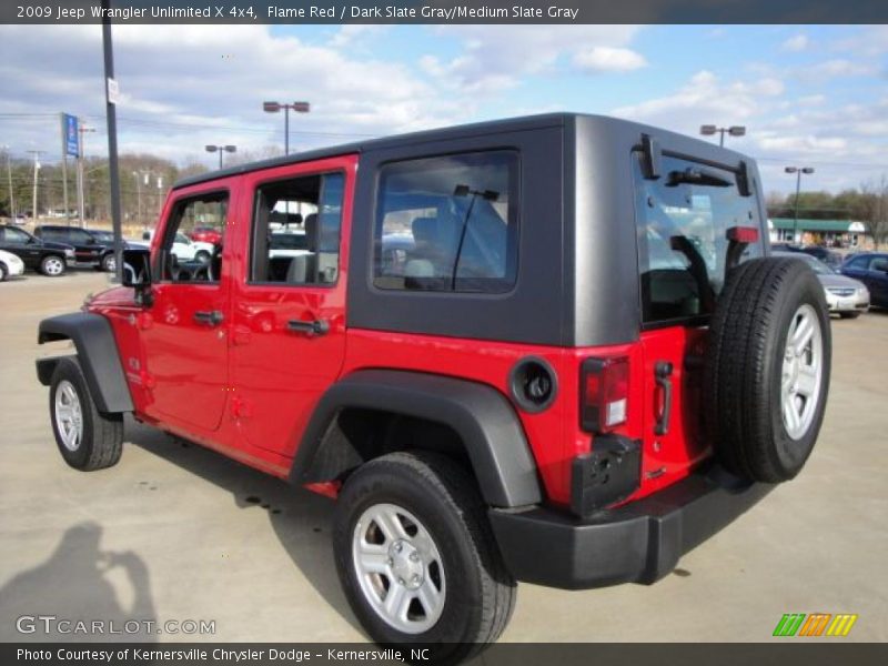 Flame Red / Dark Slate Gray/Medium Slate Gray 2009 Jeep Wrangler Unlimited X 4x4