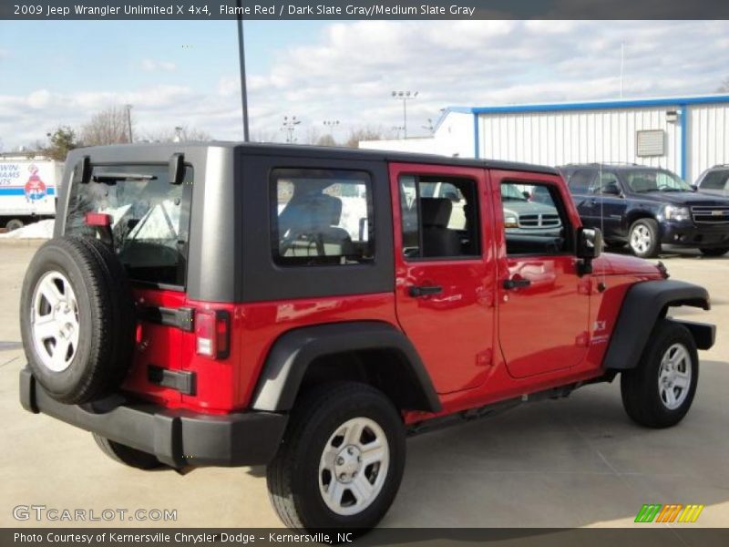 Flame Red / Dark Slate Gray/Medium Slate Gray 2009 Jeep Wrangler Unlimited X 4x4