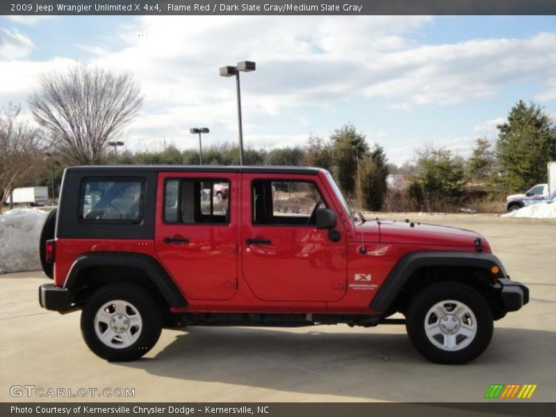 Flame Red / Dark Slate Gray/Medium Slate Gray 2009 Jeep Wrangler Unlimited X 4x4