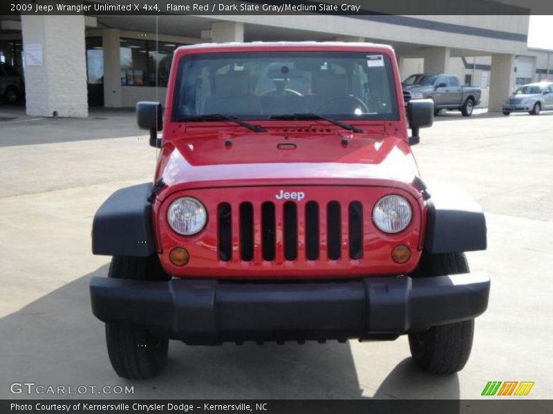 Flame Red / Dark Slate Gray/Medium Slate Gray 2009 Jeep Wrangler Unlimited X 4x4