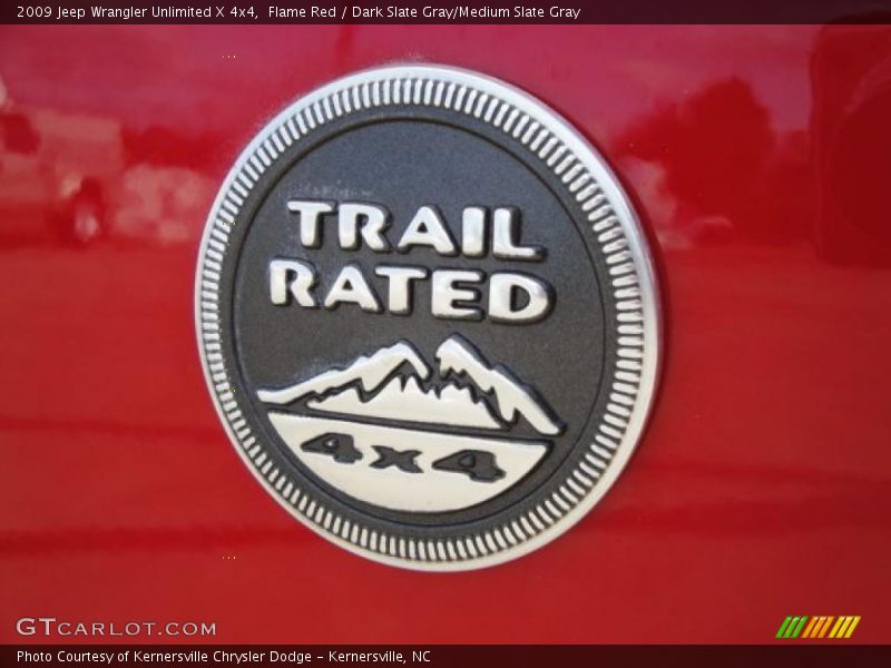 Flame Red / Dark Slate Gray/Medium Slate Gray 2009 Jeep Wrangler Unlimited X 4x4