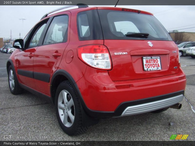 Bright Red / Black 2007 Suzuki SX4 Sport AWD