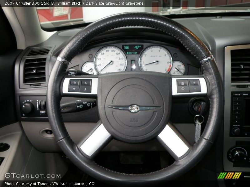 Brilliant Black / Dark Slate Gray/Light Graystone 2007 Chrysler 300 C SRT8