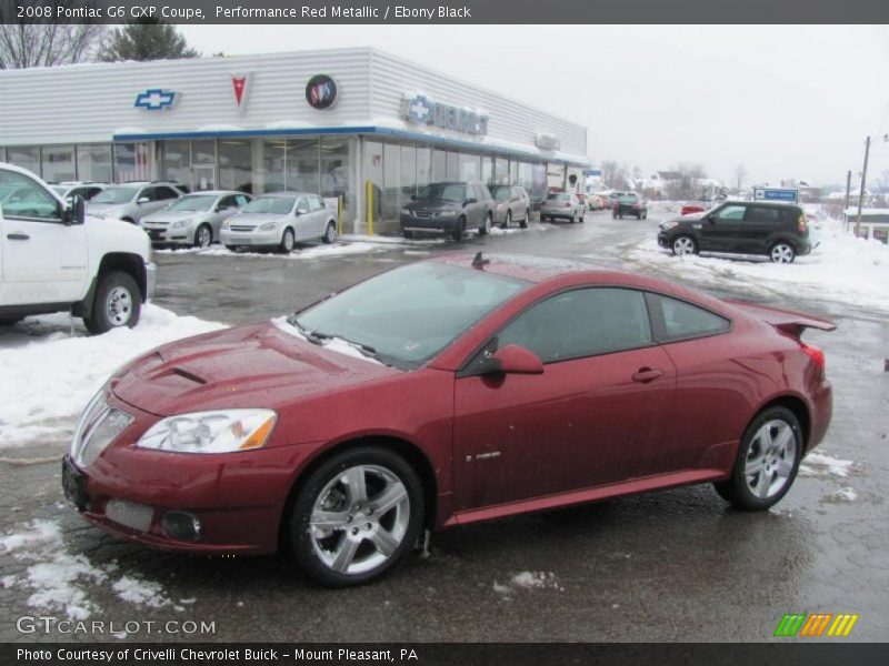 Performance Red Metallic / Ebony Black 2008 Pontiac G6 GXP Coupe