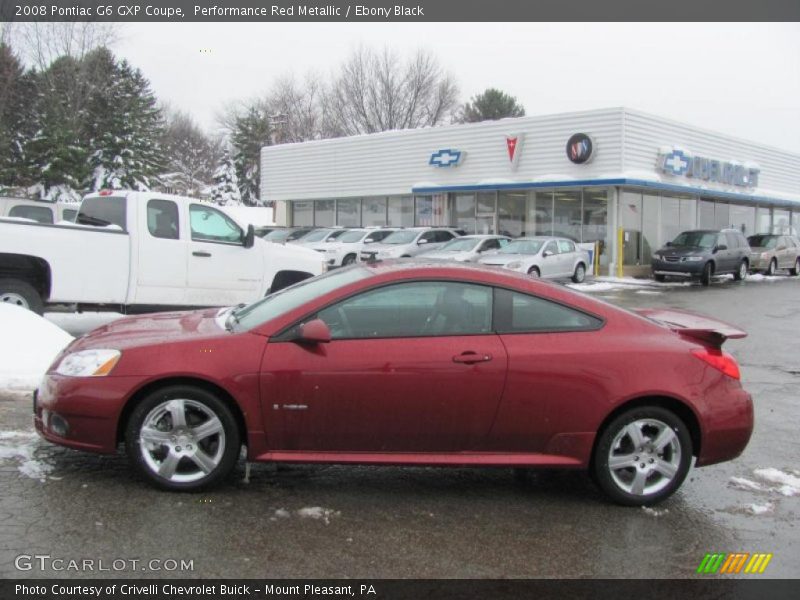 Performance Red Metallic / Ebony Black 2008 Pontiac G6 GXP Coupe