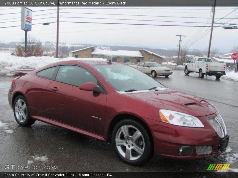Performance Red Metallic / Ebony Black 2008 Pontiac G6 GXP Coupe
