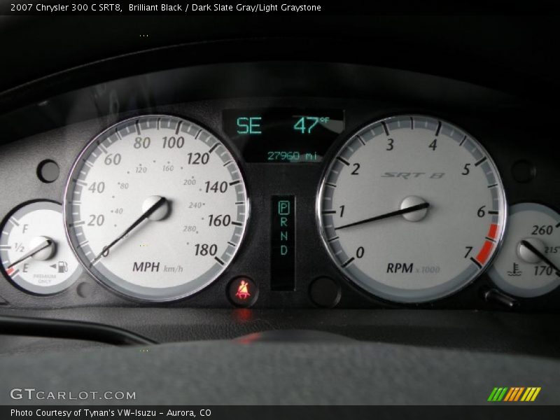 Brilliant Black / Dark Slate Gray/Light Graystone 2007 Chrysler 300 C SRT8