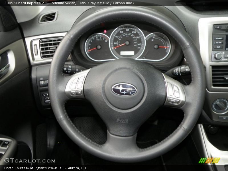 Dark Gray Metallic / Carbon Black 2009 Subaru Impreza 2.5i Premium Sedan
