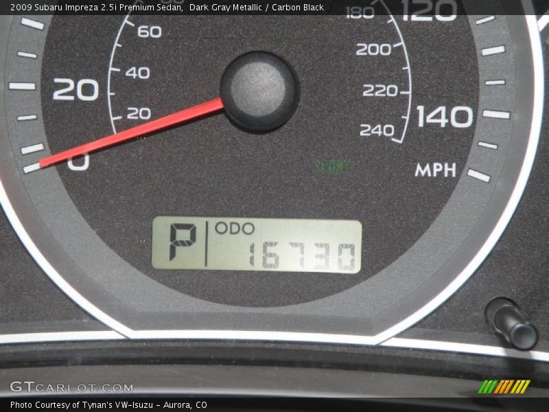Dark Gray Metallic / Carbon Black 2009 Subaru Impreza 2.5i Premium Sedan